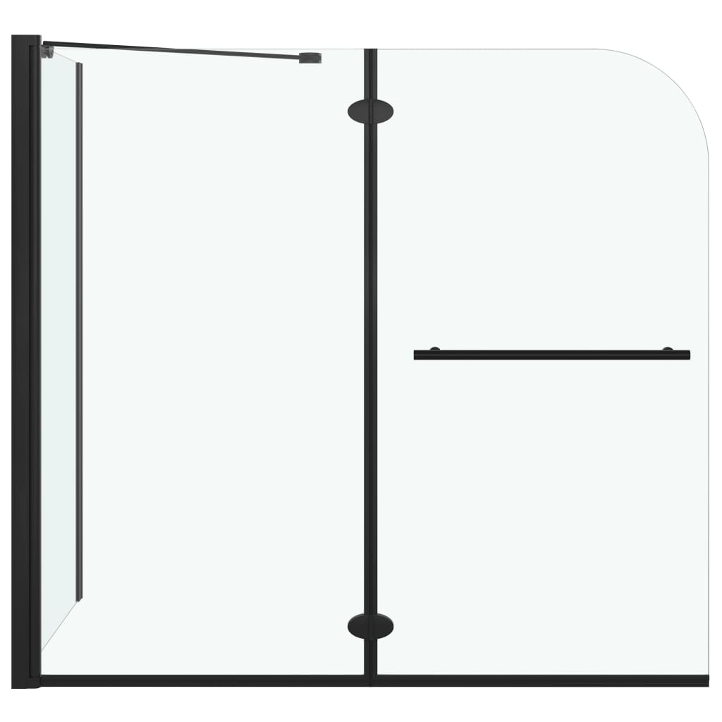 Bi-Folding Shower Enclosure ESG 120x68x130 cm Black - Bend