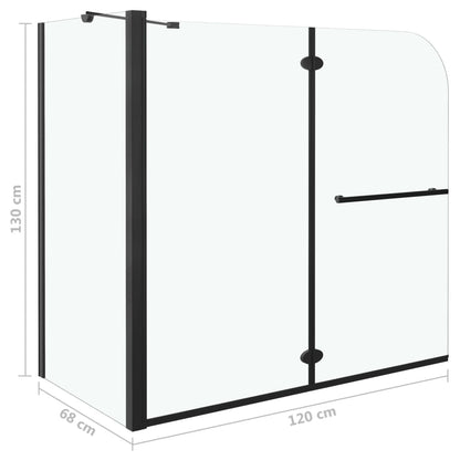 Bi-Folding Shower Enclosure ESG 120x68x130 cm Black - Bend