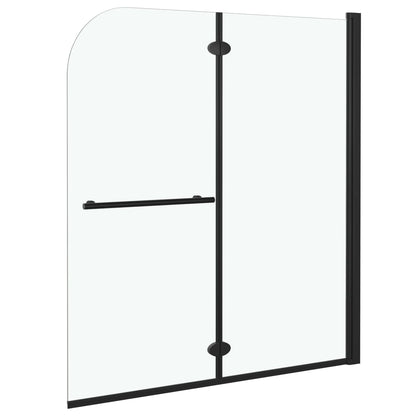 Black Folding Shower Enclosure with Safety Glass - Bend