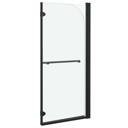 Black Folding Shower Enclosure with Safety Glass - Bend