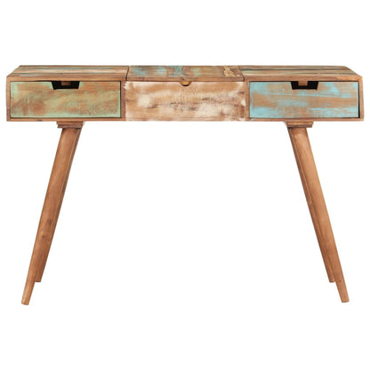 Dressing Table with Mirror 112x45x76 cm Solid Reclaimed Wood - Bend