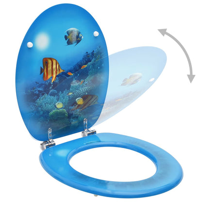 MDF Toilet Seat - Deep Sea Design