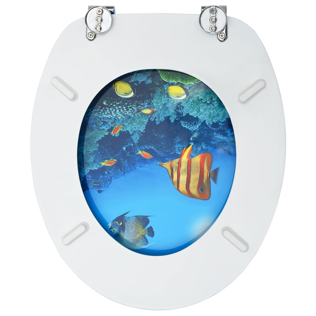 MDF Toilet Seat - Deep Sea Design