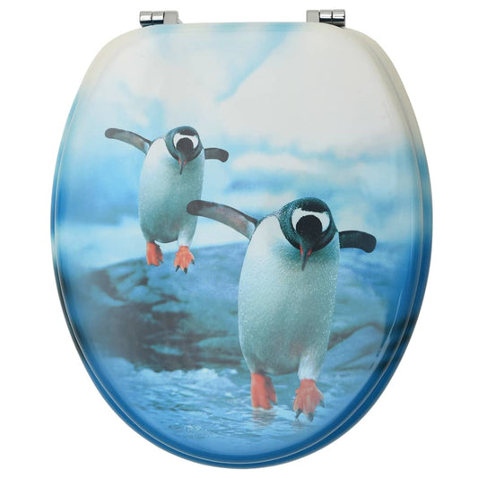 MDF Toilet Seat - Penguin Design