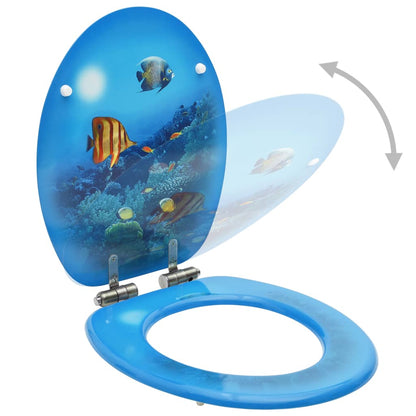 MDF Toilet Seat - Deep Sea Design