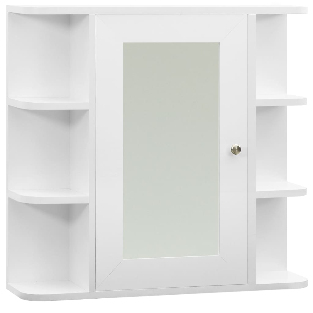 Bathroom Mirror Cabinet White 66x17x63 cm MDF - Bend