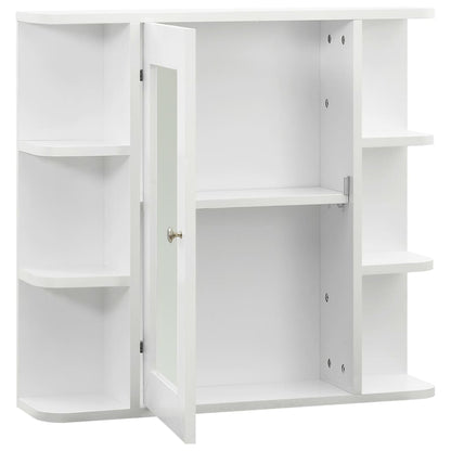 Bathroom Mirror Cabinet White 66x17x63 cm MDF - Bend