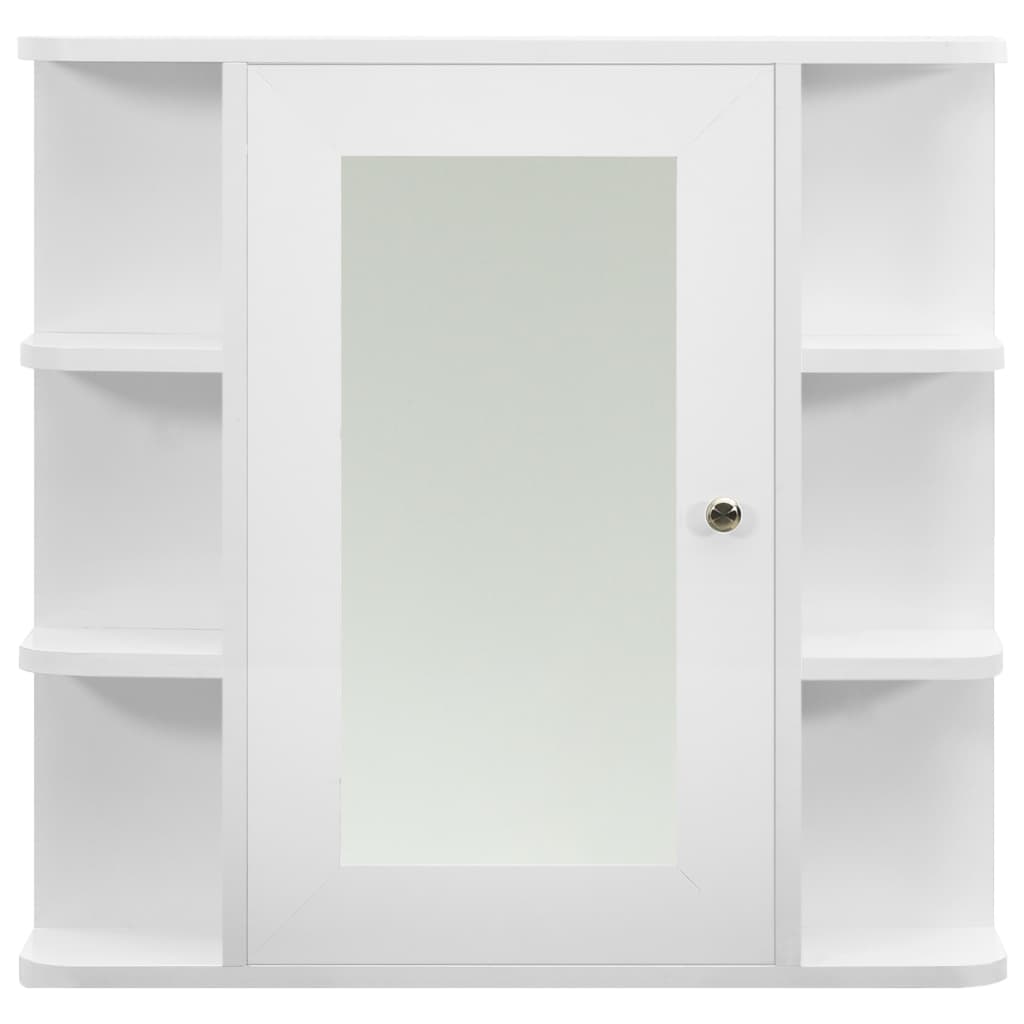 Bathroom Mirror Cabinet White 66x17x63 cm MDF - Bend