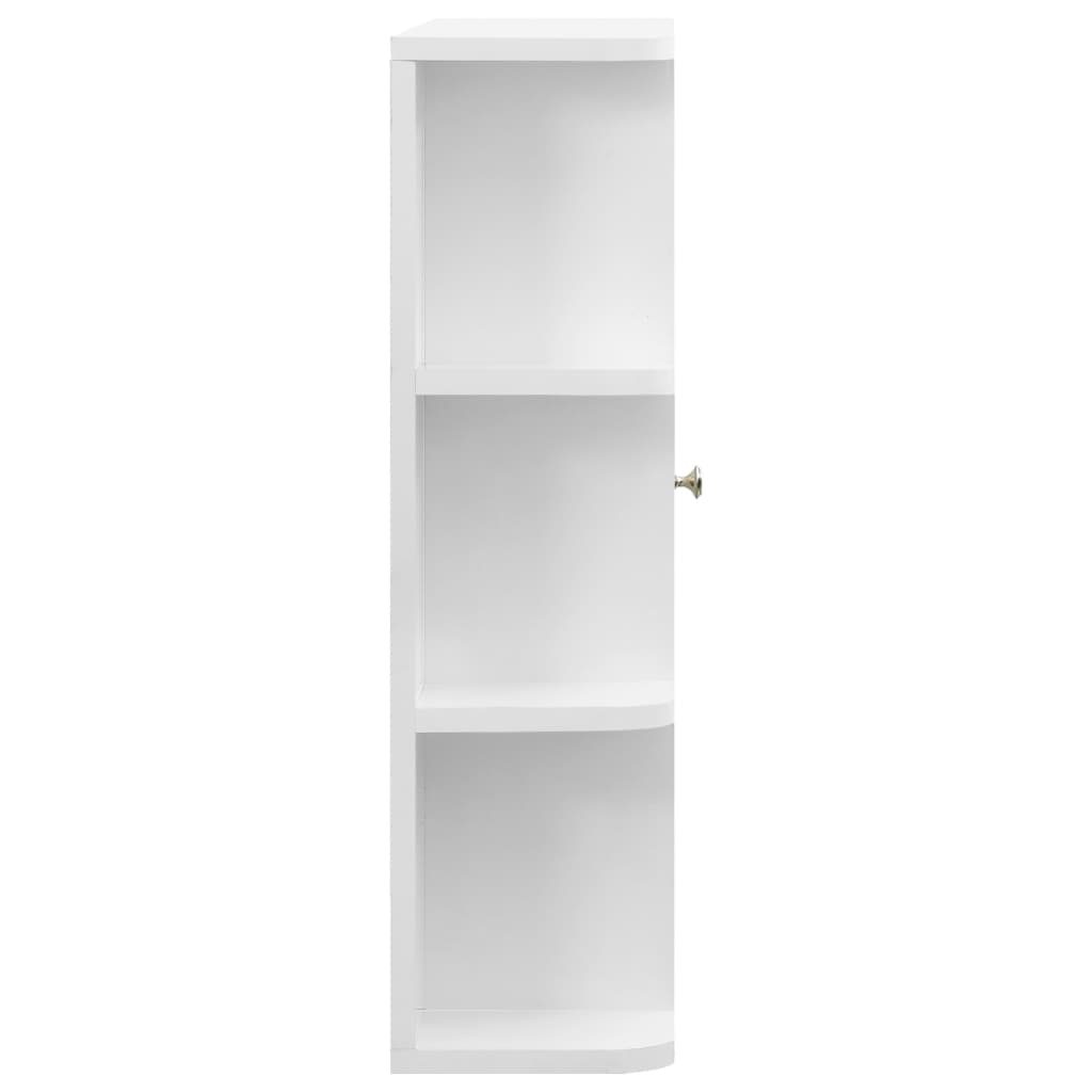 Bathroom Mirror Cabinet White 66x17x63 cm MDF - Bend