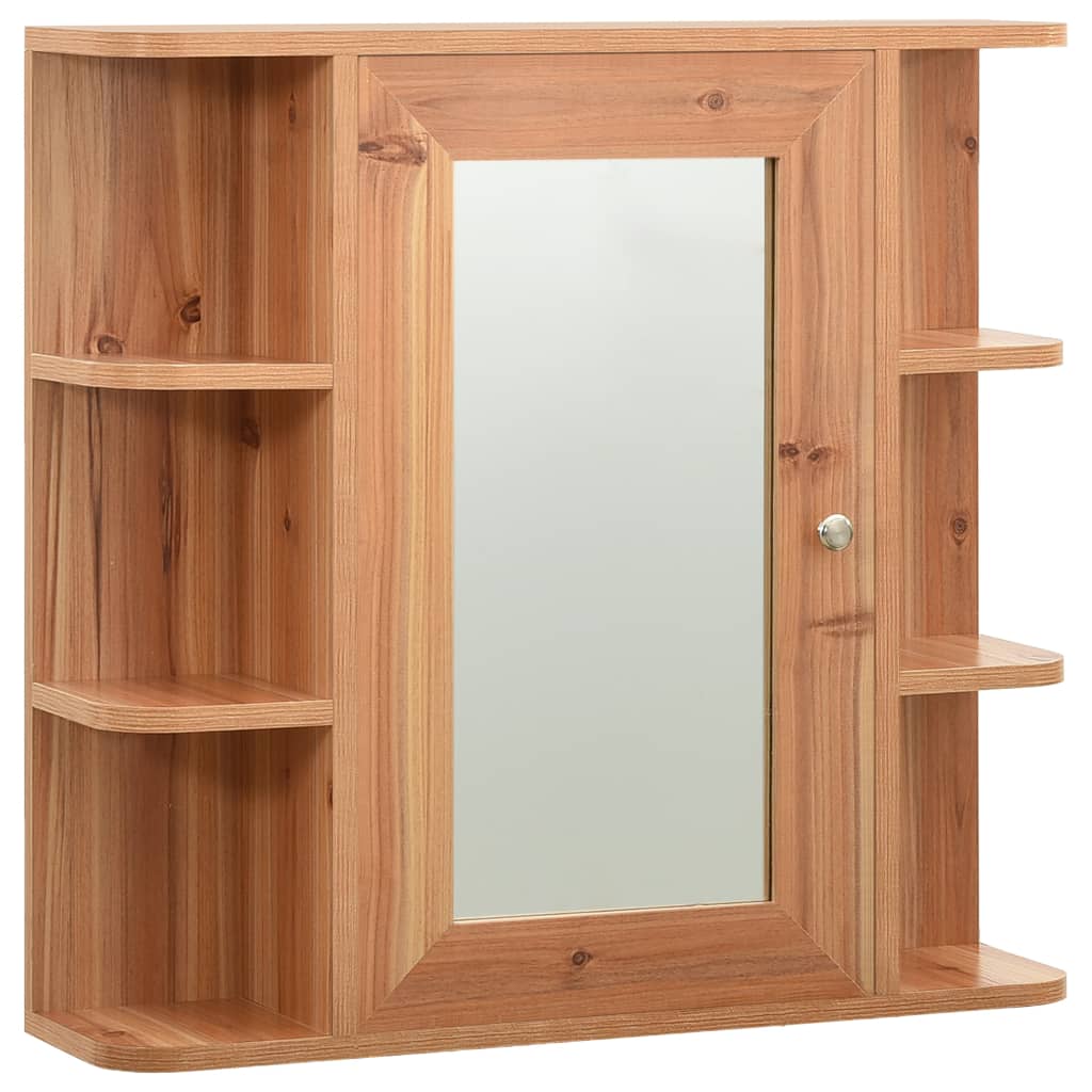 Bathroom Mirror Cabinet Oak 66x17x63 cm MDF - Bend