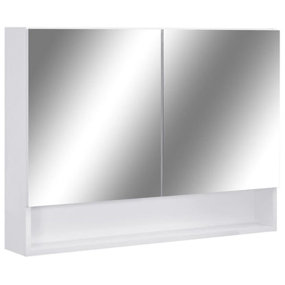 LED Bathroom Mirror Cabinet White 80x15x60 cm MDF - Bend