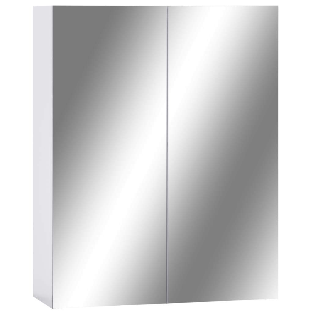 Bathroom Mirror Cabinet White 60x15x75 cm MDF - Bend