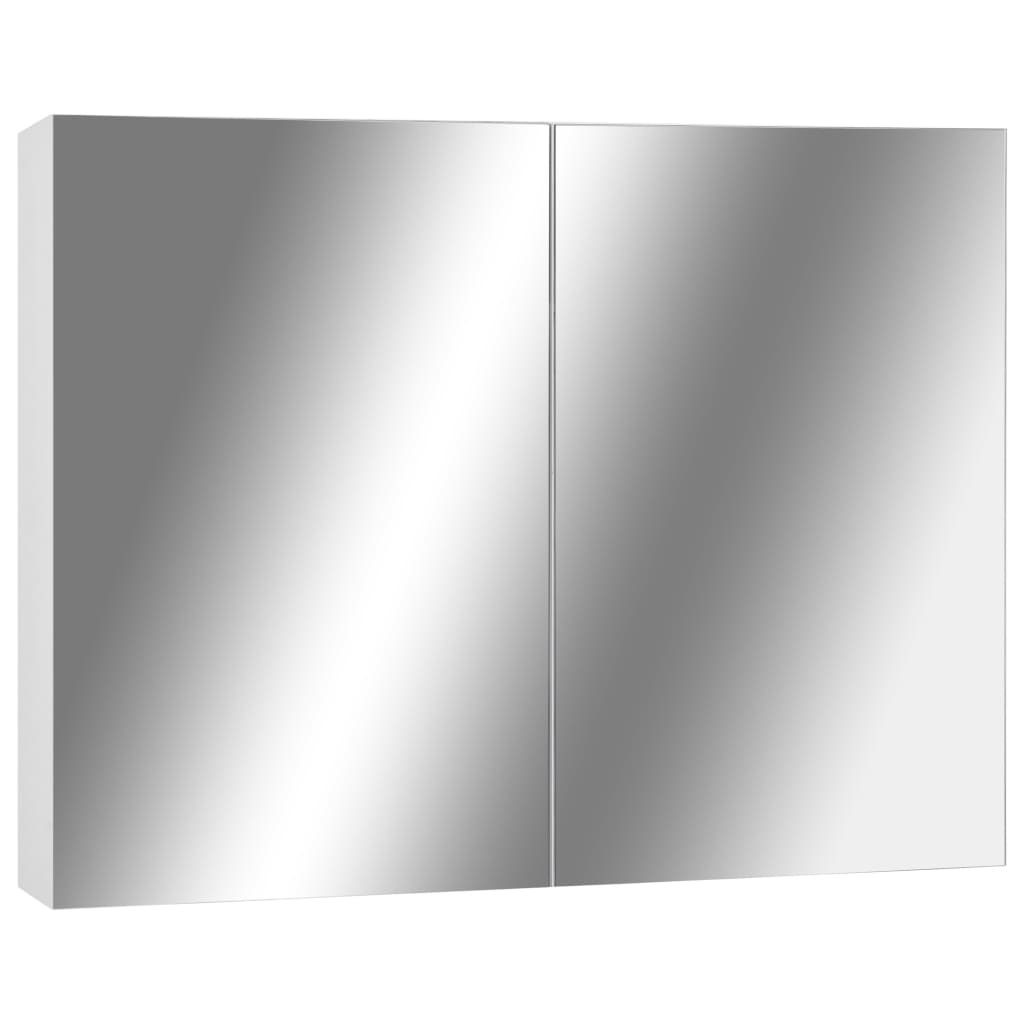 Bathroom Mirror Cabinet White 80x15x60 cm MDF - Bend