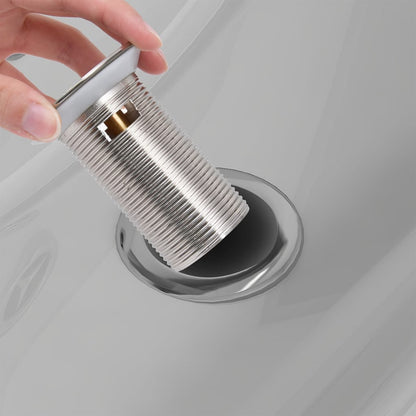 Push Drain with Overflow Function Chrome 6.4x6.4x9.1 cm - Bend