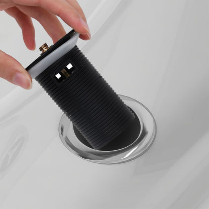 Push Drain with Overflow Function Black 6.4x6.4x9.1 cm - Bend