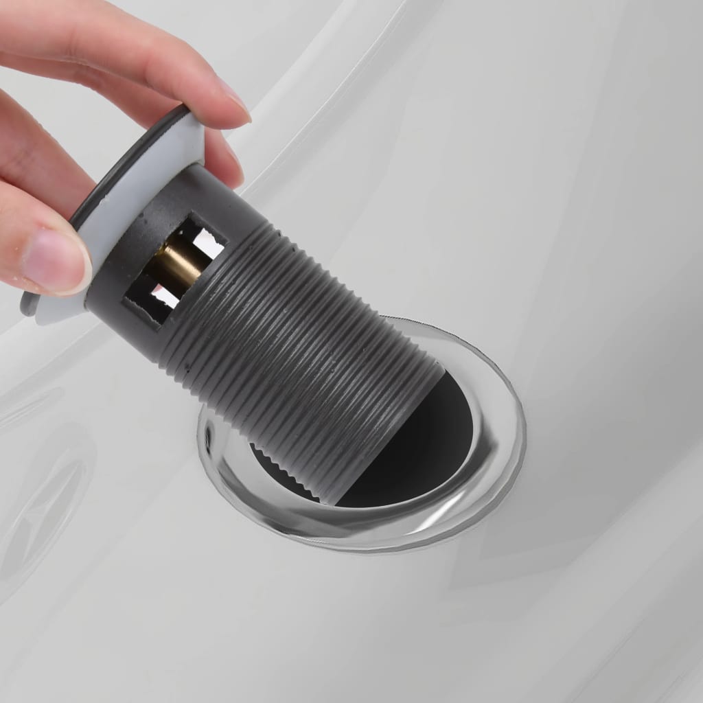 Push Drain with Overflow Function Grey 6.4x6.4x9.1 cm - Bend