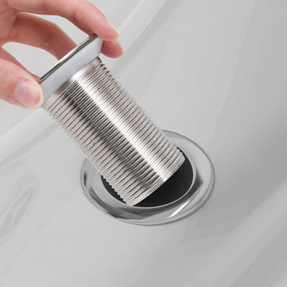 Push Drain without Overflow Function Chrome 6.4x6.4x9.1 cm - Bend