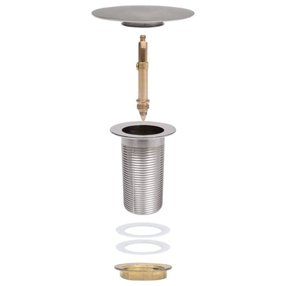 Push Drain without Overflow Function Silver 6.4x6.4x9.1 cm - Bend