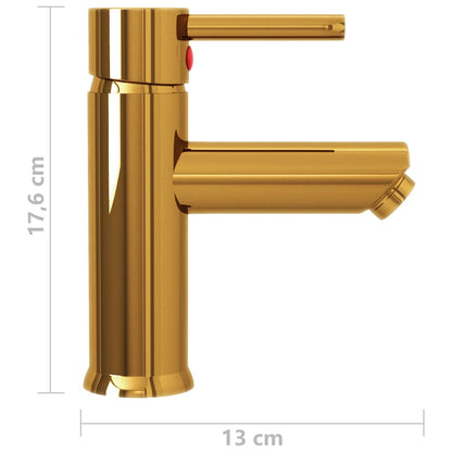 Bathroom Basin Faucet - Gold, Grey, Silver, Chromed Finish, Black - 130 mm