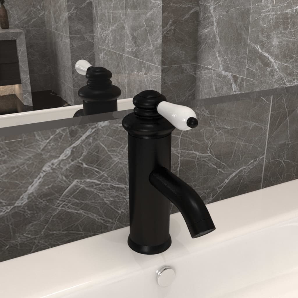 Bathroom Basin Faucet - Gold, Grey, Silver, Chromed Finish, Black - 130 mm