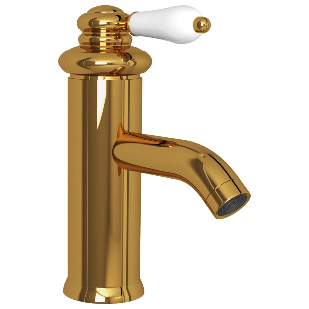 Bathroom Basin Faucet - Gold, Grey, Silver, Chromed Finish, Black - 130 mm