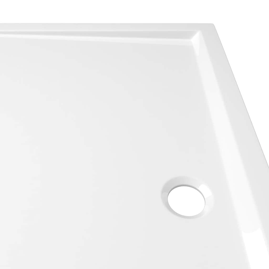 Rectangular ABS Shower Base Tray White 80x120 cm