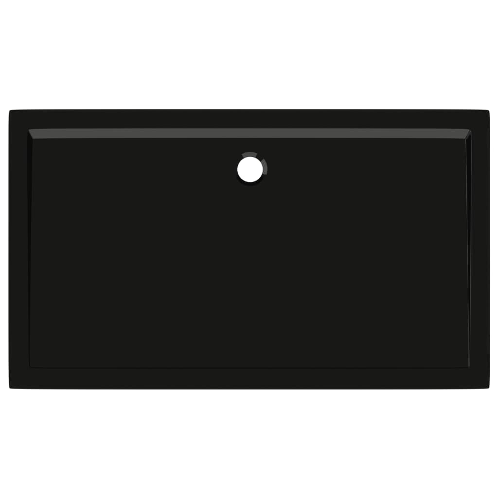 Rectangular ABS Shower Base Tray Black 70x120 cm