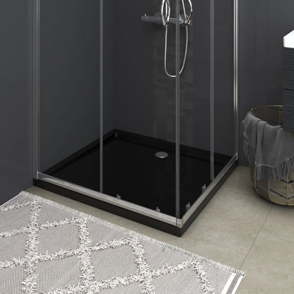 Black Rectangular ABS Shower Base Tray - Bend