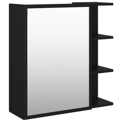 Bathroom Mirror Cabinet Black 62.5x20.5x64 cm Engineered Wood - Bend