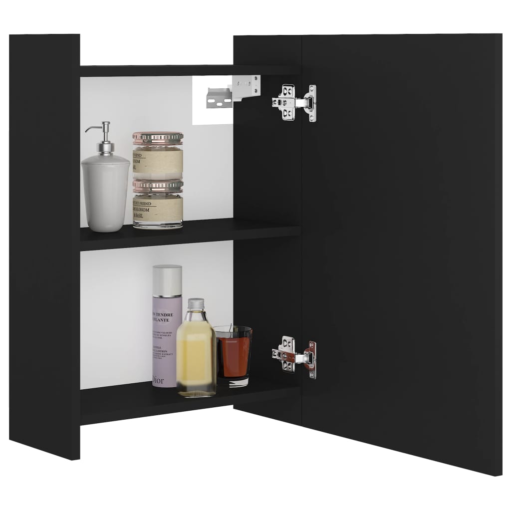 Bathroom Mirror Cabinet Black 62.5x20.5x64 cm Engineered Wood - Bend