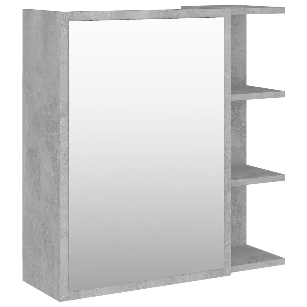 Bathroom Mirror Cabinet Concrete Grey 62.5x20.5x64 cm Engineered Wood - Bend