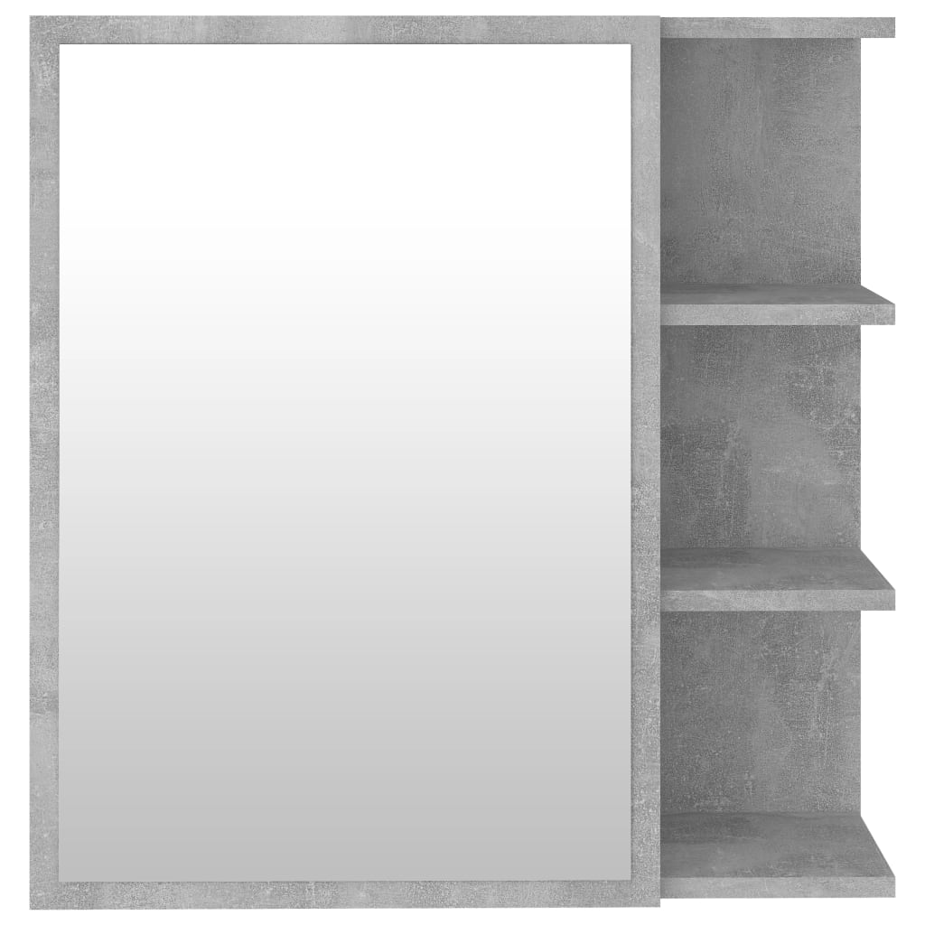 Bathroom Mirror Cabinet Concrete Grey 62.5x20.5x64 cm Engineered Wood - Bend