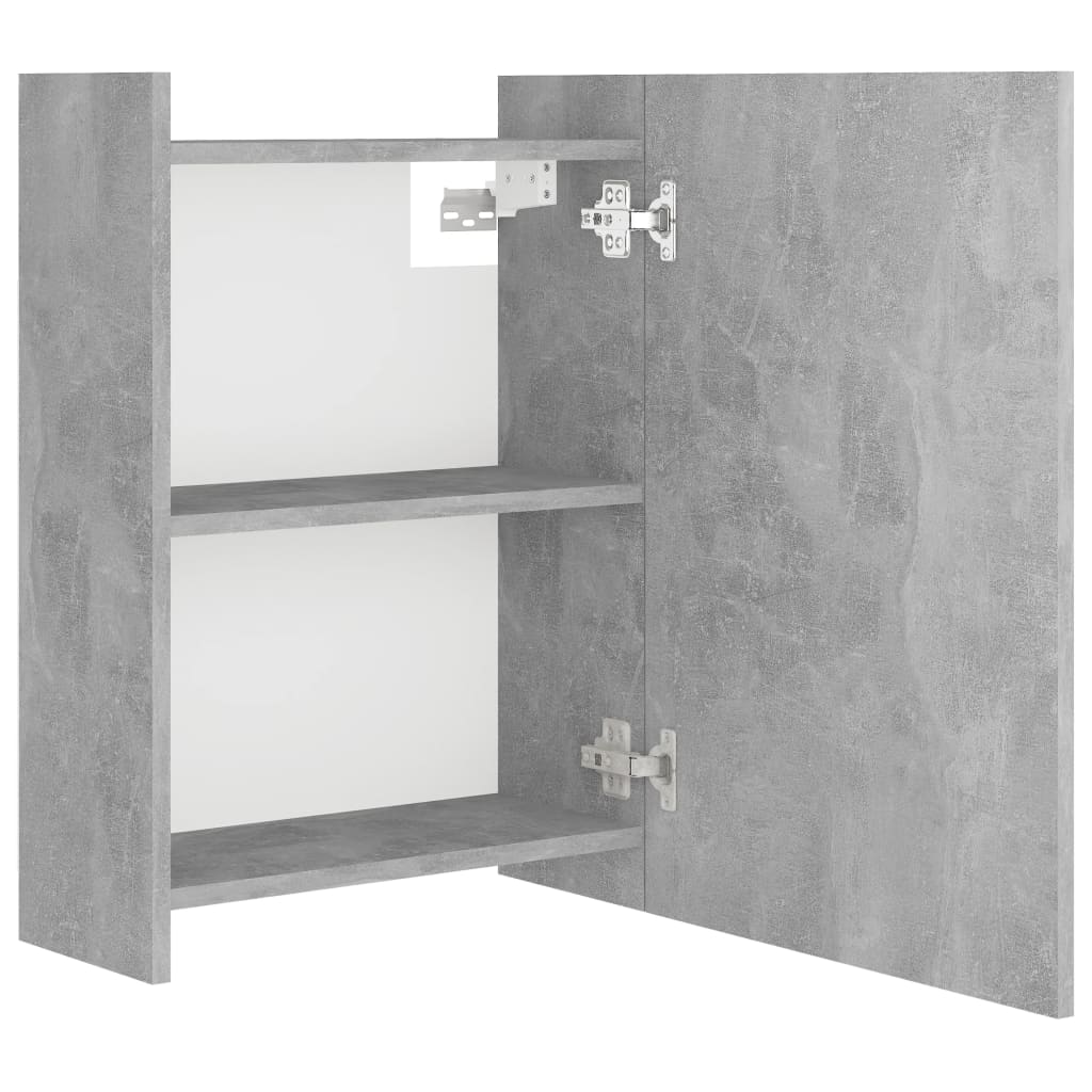 Bathroom Mirror Cabinet Concrete Grey 62.5x20.5x64 cm Engineered Wood - Bend