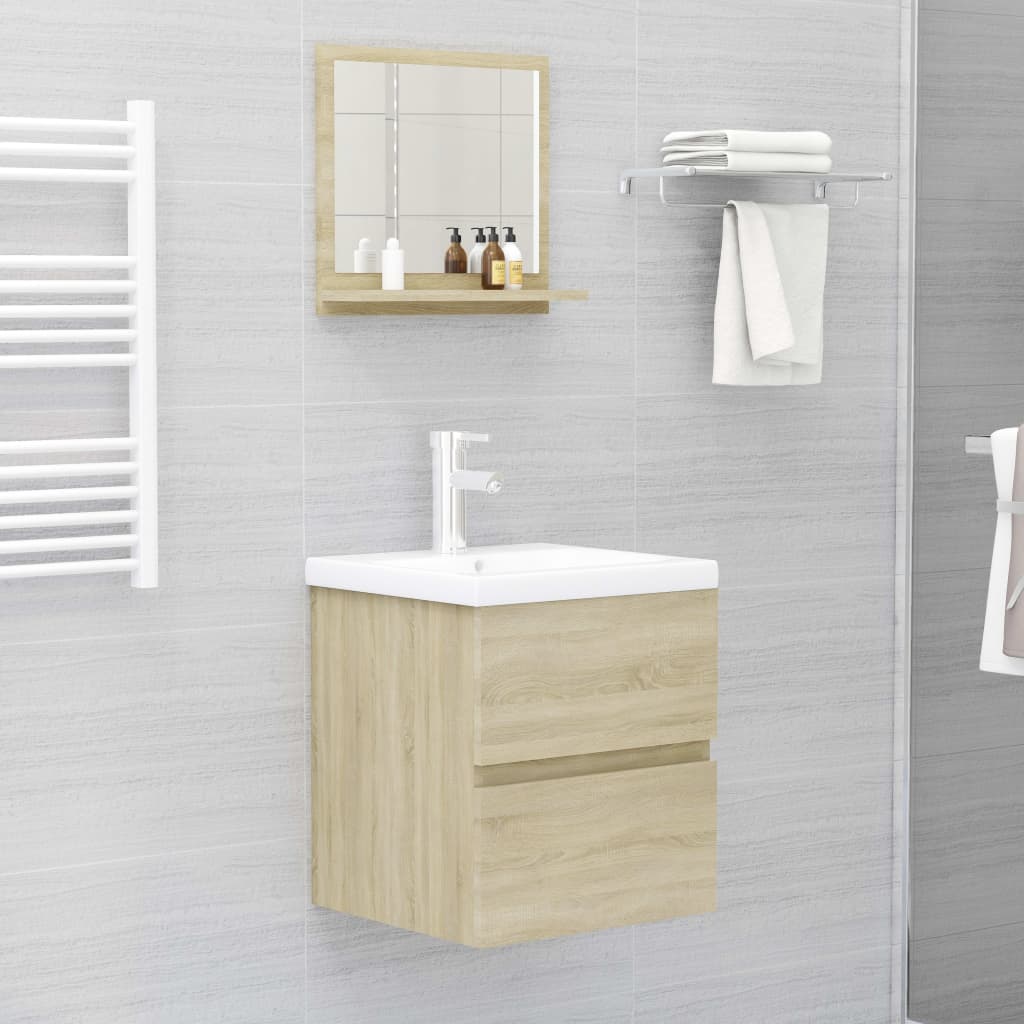 Bathroom Mirror Sonoma Oak 40x10.5x37 cm Engineered Wood