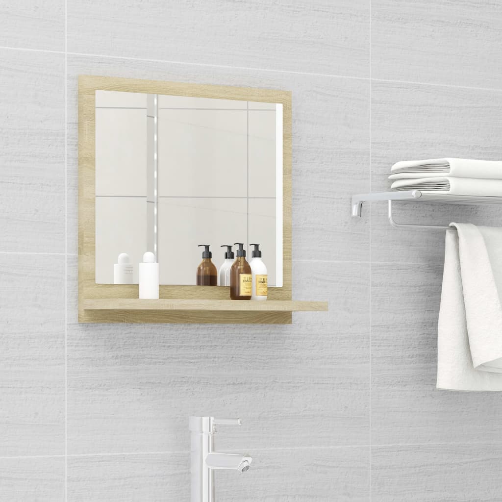 Bathroom Mirror Sonoma Oak 40x10.5x37 cm Engineered Wood