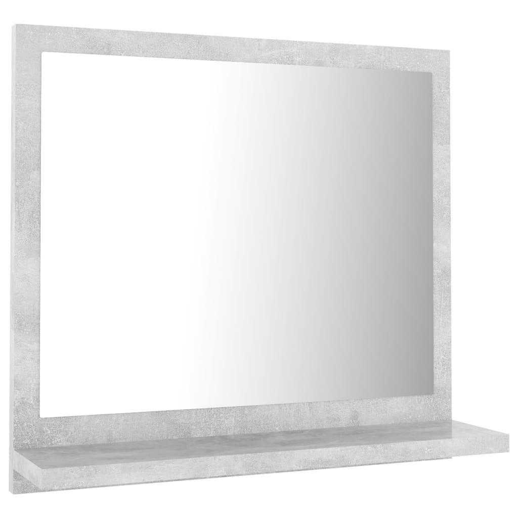 Bathroom Mirror Concrete Grey 40x10.5x37 cm Engineered Wood