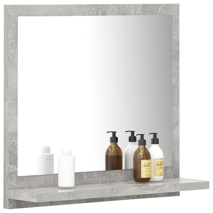 Bathroom Mirror Concrete Grey 40x10.5x37 cm Engineered Wood