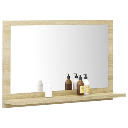 Bathroom Mirror Sonoma Oak 60x10.5x37 cm Engineered Wood