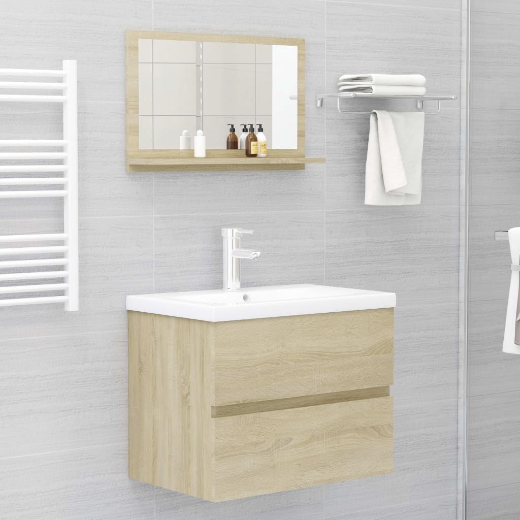 Bathroom Mirror Sonoma Oak 60x10.5x37 cm Engineered Wood