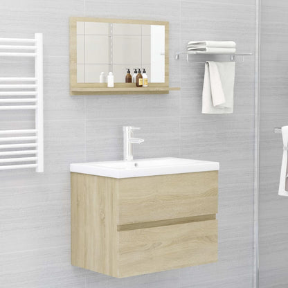 Bathroom Mirror Sonoma Oak 60x10.5x37 cm Engineered Wood