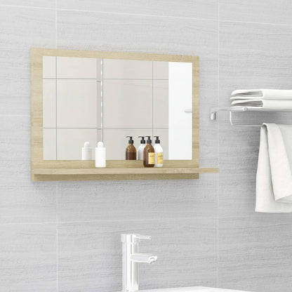 Bathroom Mirror Sonoma Oak 60x10.5x37 cm Engineered Wood