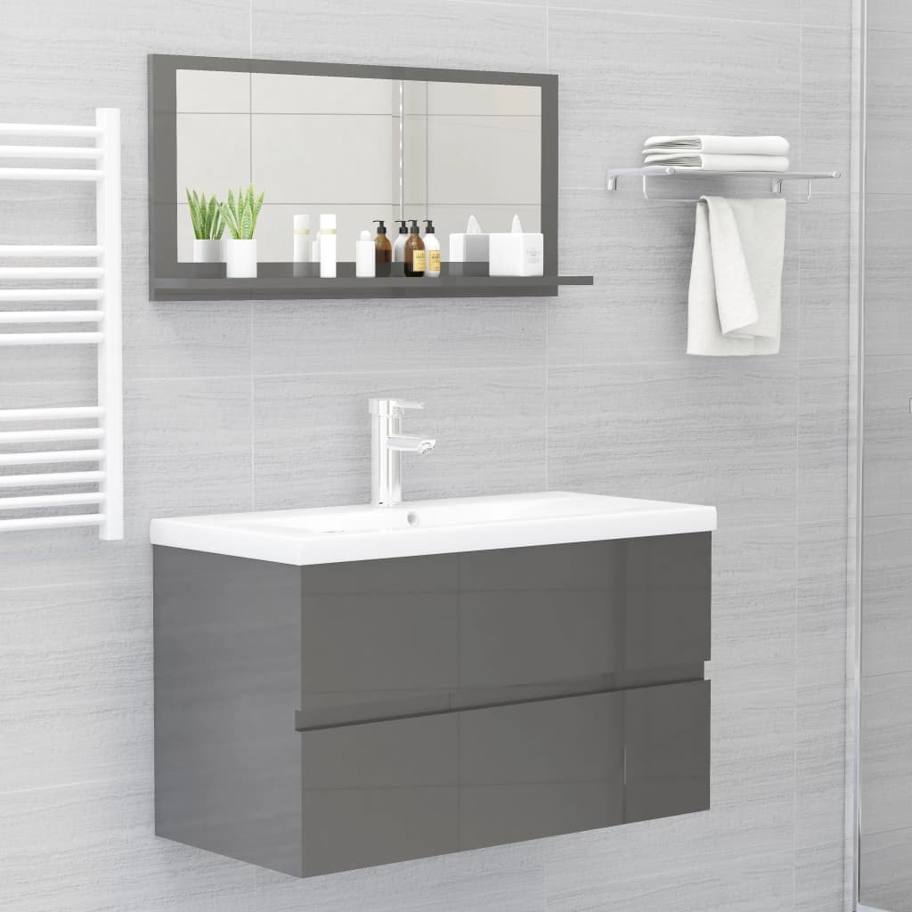 Bathroom Mirror Engineered Wood in Various Colors and Sizes