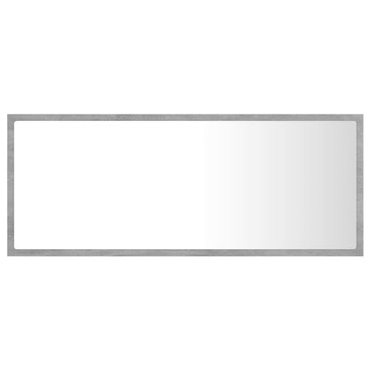 LED Bathroom Mirror Concrete Grey 100x8.5x37 cm Acrylic