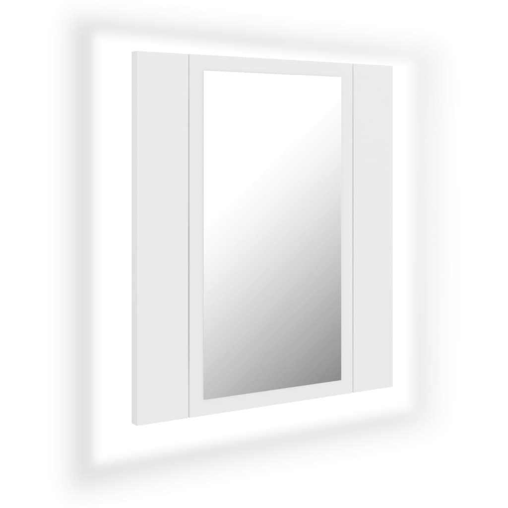 LED Bathroom Mirror Cabinet White 40x12x45 cm Acrylic