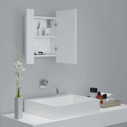 LED Bathroom Mirror Cabinet White 40x12x45 cm Acrylic