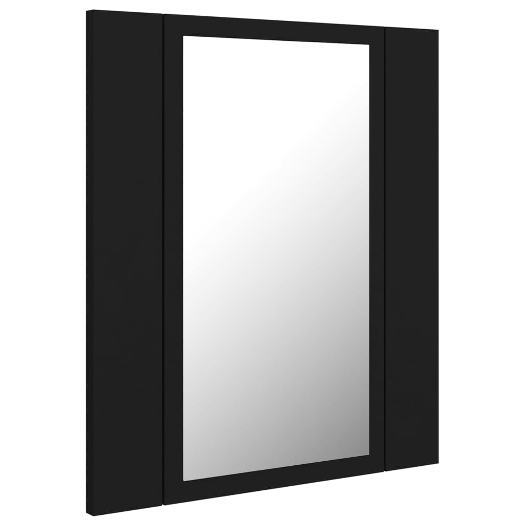 LED Bathroom Mirror Cabinet Black 40x12x45 cm Acrylic