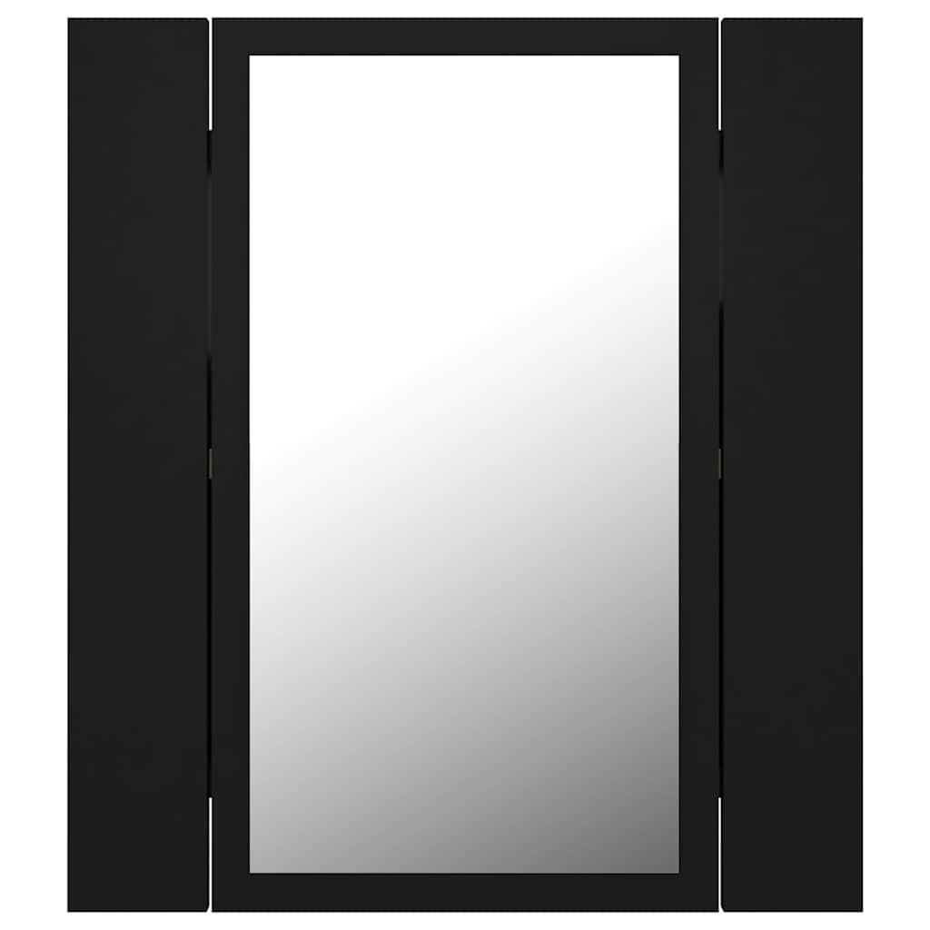 LED Bathroom Mirror Cabinet Black 40x12x45 cm Acrylic