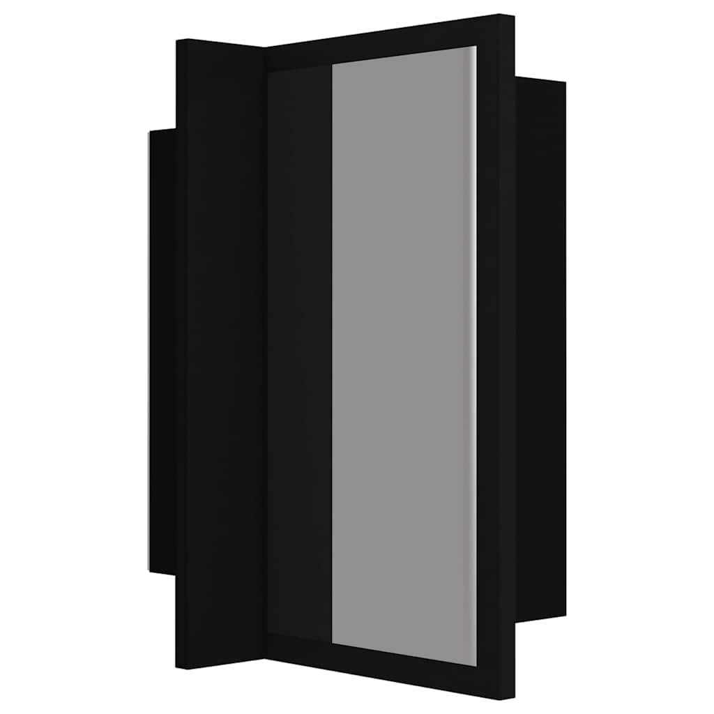 LED Bathroom Mirror Cabinet Black 40x12x45 cm Acrylic