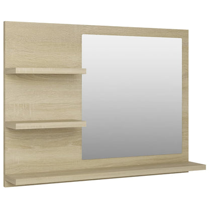 Bathroom Mirror Sonoma Oak 60x10.5x45 cm Engineered Wood