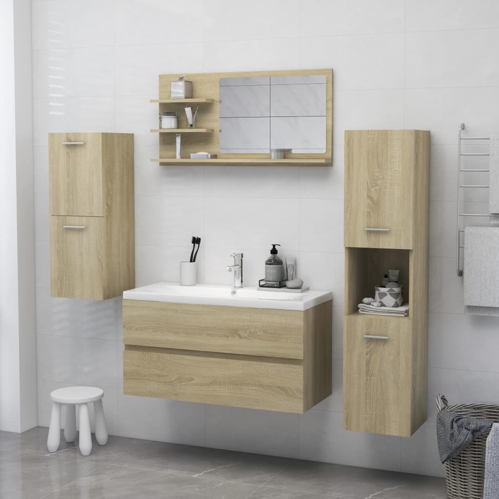 Bathroom Mirror Engineered Wood in Various Colors and Sizes